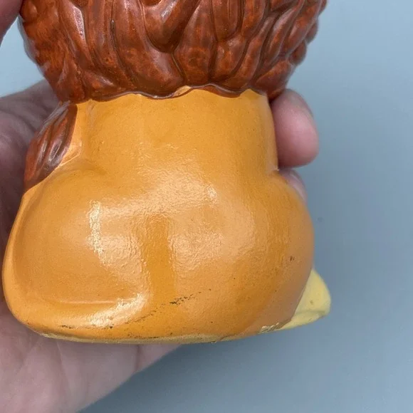 Vintage Coin Bank, Lion In A Cage "Please Feed Me" Ceramic Bank, 5" 80's  Taiwan - Picture 15 of 16